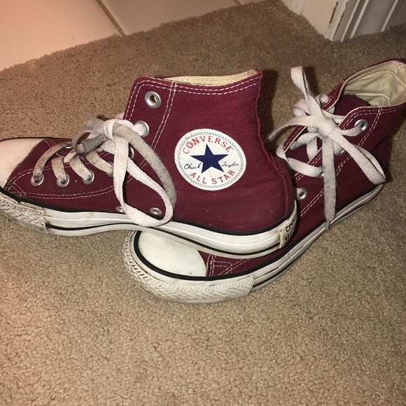 Converse Shoes - Marroon Chuck Taylors
